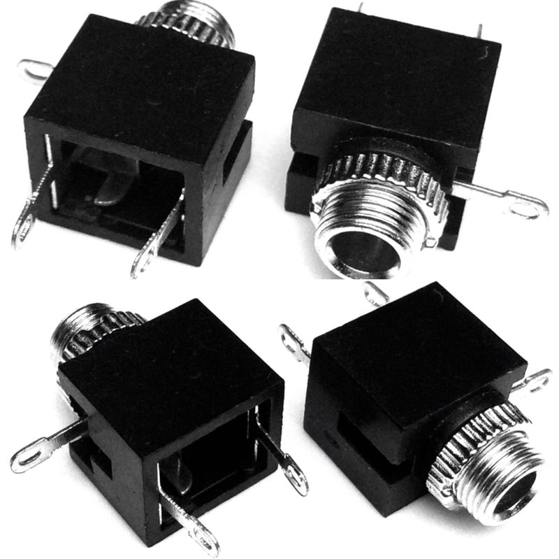 CESS 3.5mm Mono TS Jack Socket Adapter Cables Connectors (LW) (4 Pack) - Image 3